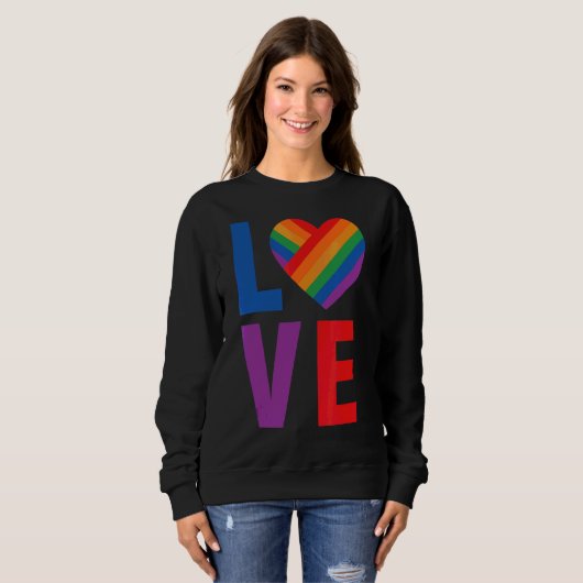 Sweatshirt Love Lgbt Pride (Devant entier)