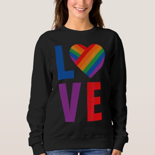 Sweatshirt Love Lgbt Pride (Devant)