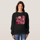 Sweatshirt Love Like Jesus Christian Bible Verse Trendy Flora (Devant entier)