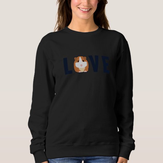 Sweatshirt Love Long Hair Short Hair House Guinea Pigs   (Devant)