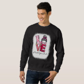 Sweatshirt Love Messy Bun Math Specialist Valentine's Day Mat (Devant entier)