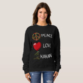 Sweatshirt Love Peace Kakapo Bird Kakapo Parrot New Zealand K (Devant entier)