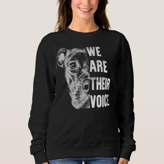 Sweatshirt Love Pitbull Nous Sommes Leur Voix Pour Les Amateu (Devant)