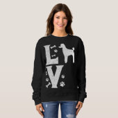 Sweatshirt Love Poodle Standard Miniature Toy Amoureux des ch (Devant entier)