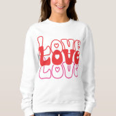 Sweatshirt Love Retro Valentine (Devant)