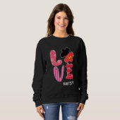 Sweatshirt Love Sensibilisation sur l'autisme Puzzle Ribbon T (Devant entier)