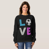 Sweatshirt LOVE Soccer American Team Fan Cadeau (Devant entier)