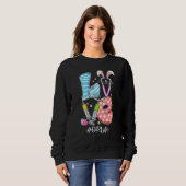 Sweatshirt Love Stethoscope Ou Vie Lapin Infirmière Pâques Jo (Devant entier)