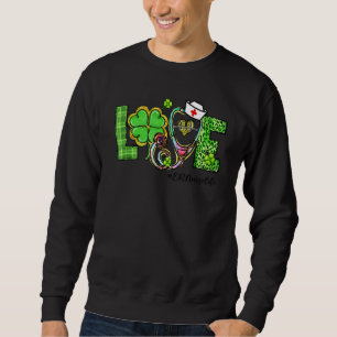 Sweatshirt Love Stethoscope Shamrock Er Nurse Life St Patrick