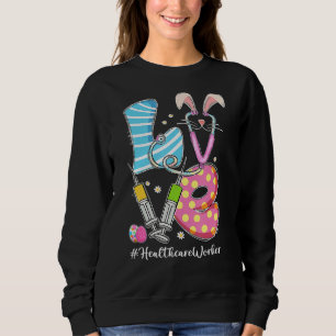 Sweatshirt Love Stethoscope Travailleur de santé Bunny Infirm