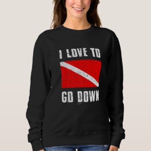 Sweatshirt Love To Go Diver Drapeau Plongée sous-marine