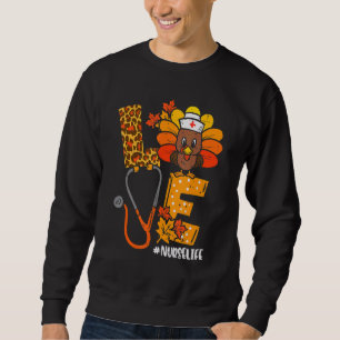 Sweatshirt Love Turquie Stethoscope Infirmière Vie Thanksgivi