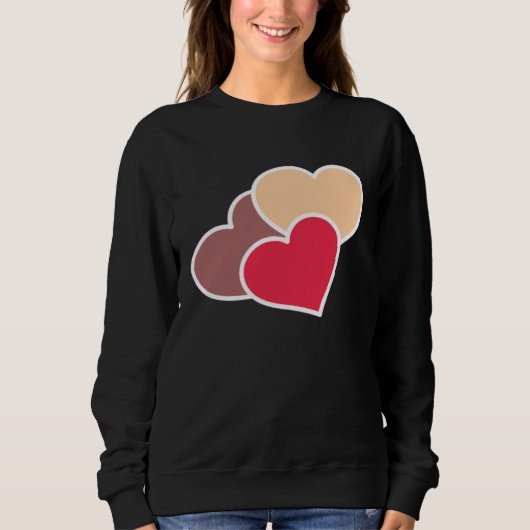 Sweatshirt Love Valentine s Day Couple Relationship Heart In (Devant)