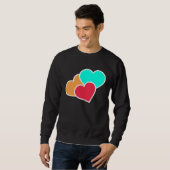 Sweatshirt Love Valentine s Day Couple Relationship Heart In  (Devant entier)