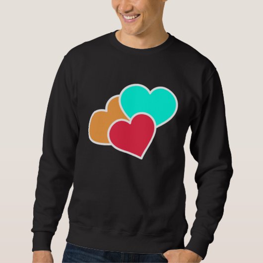 Sweatshirt Love Valentine s Day Couple Relationship Heart In  (Devant)