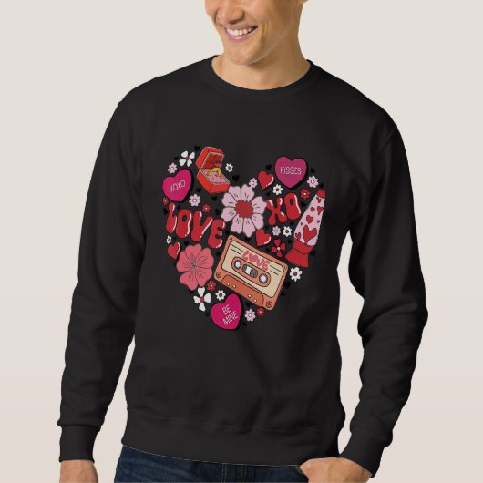 Sweatshirt Love Valentine's Day Conversation Hearts Ring Pop (Devant)