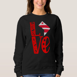 Sweatshirt Love Washington Dc En Lettres En Bloc
