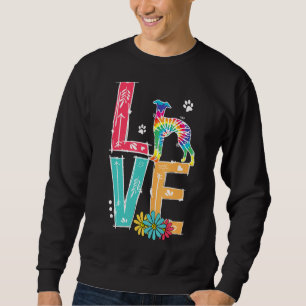 Sweatshirt Love Whippet Snap Dog Français Whippet Tie Dye Rai