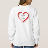 Sweatshirt Love You Forever Custom 3 Photo et nom Couples (Dos)