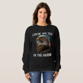 Sweatshirt Lovin My Tea In The Harbor Patriotic Tea Drinker A (Devant entier)