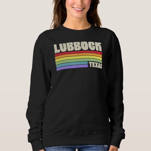 Sweatshirt Lubbock Texas Pride Rainbow Flag Gay pride Merch Q (Devant)