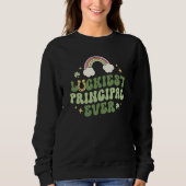Sweatshirt Luckiest Principal Ever Admin Retro St Patricks Da (Devant)