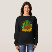 Sweatshirt Lucky Basketball Leprechaun Hat Golden Clover Sham (Devant entier)