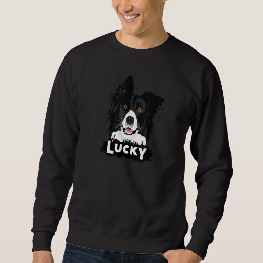 Sweatshirt Lucky Border Collie (Devant)