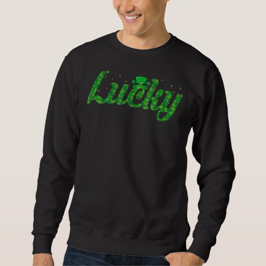 Sweatshirt Lucky Charm Leprechaun Casquette Shamrock Funny St (Devant)