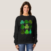 Sweatshirt Lucky Clover Green Shamrock Irish Funny st patrick (Devant entier)