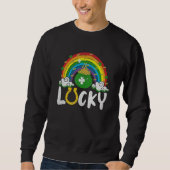 Sweatshirt Lucky Horseshoe Rainbow Funny St. Patrick' Day (Devant)