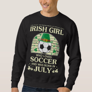 Sweatshirt Lucky Irish Girl Qui aime le football Saint Patric