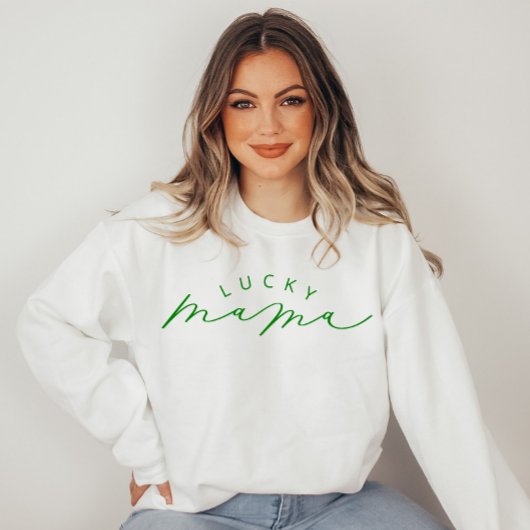 Sweatshirt Lucky Mama jote Script Saint Patrick’s Day Sweatsh