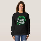 Sweatshirt Lucky Mama Shamrock Women St Patrick's Day Ireland (Devant entier)