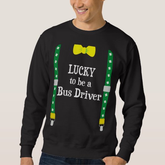Sweatshirt Lucky To Be A (Devant)