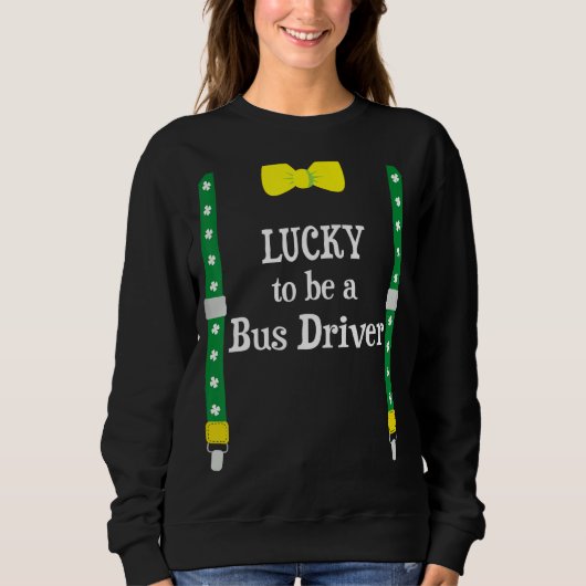 Sweatshirt Lucky To Be A (Devant)