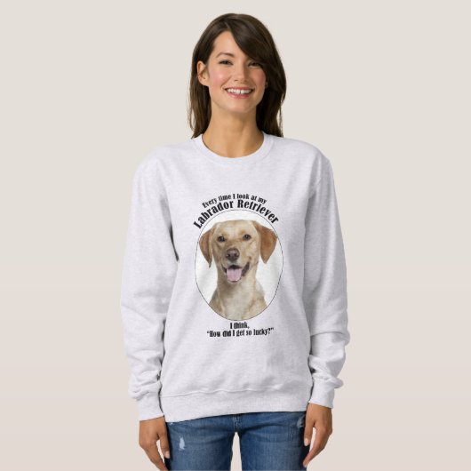 Sweatshirt Lucky Yellow Lab (Devant entier)