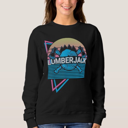 Sweatshirt Lumberjack Wood Working Retro (Devant)