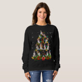 Sweatshirt Lumière de l'arbre de Noël du roi Charles d'Espagn (Devant entier)
