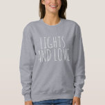 Sweatshirt LUMIÈRE ET AMOUR | Graphique texte Hanoukka simple<br><div class="desc">LUMIÈRE ET AMOUR | Sweatshirt graphique texte Hanoukka simple</div>