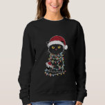 Sweatshirt Lumières de Noël Amoureux de les chats amusantes<br><div class="desc">Lumières de Noël Amoureux de les chats amusantes</div>