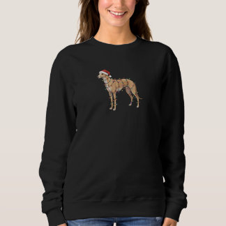 Sweatshirt Lumières de Noël pour Greyhound - Chien de Noël