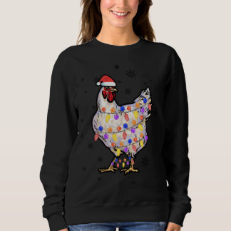 Sweatshirt Lumières de poulet avec le chapeau de Noël Pyjamas