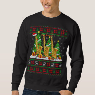 Sweatshirt Lumières Jeu de Noël Style Cher Père Noël moche Sa