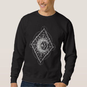 Sweatshirt Lune de croissant gothique Géométrie sacrée Occult