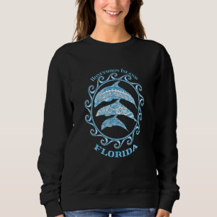 Sweatshirt Lune de miel Floride Tribal Dolphins Océan Ani