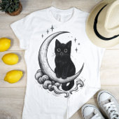 Sweatshirt Lune Familière - Chat Noir sur Crescent Moon
