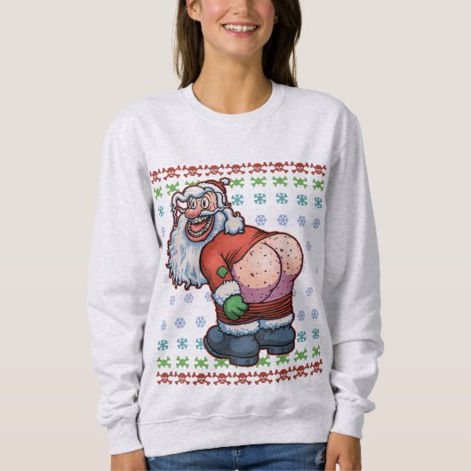 Sweatshirt Lune laide de Père Noël (Devant)