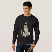 Sweatshirt Lune Phases de la nuit sorcière esthétique Chouett (Devant entier)