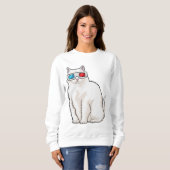 Sweatshirt Lunettes de chat (Devant entier)